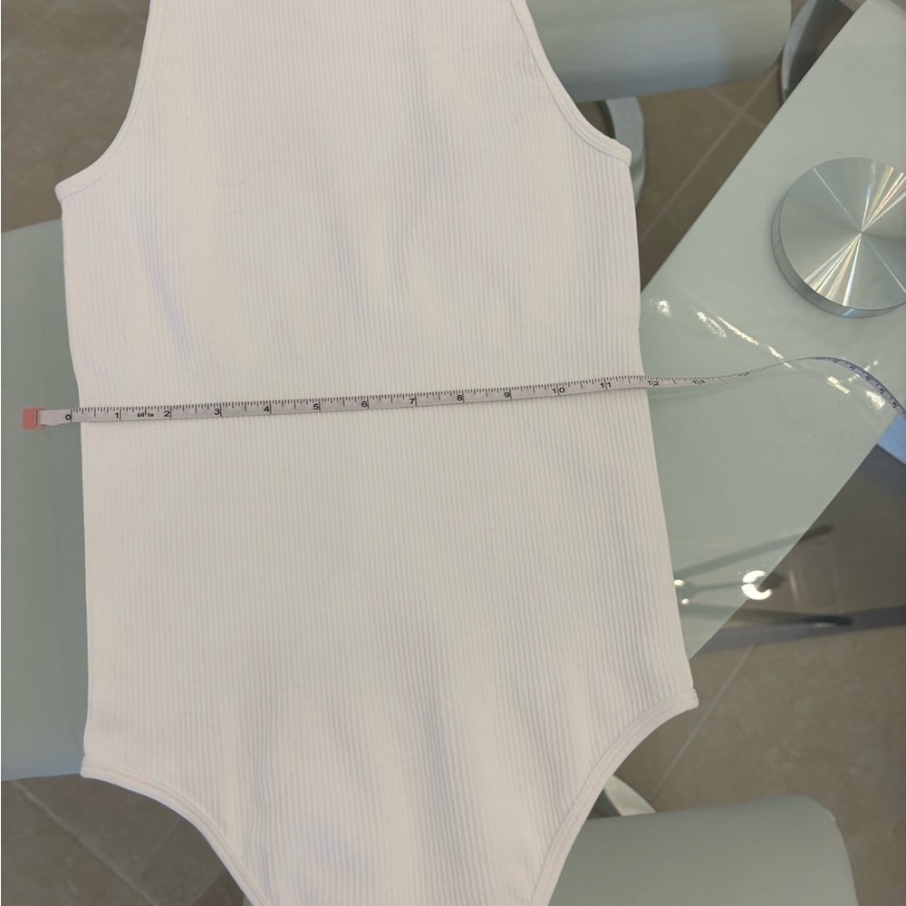 White Ribbed Kids One Piece - Picture 4 of 5
